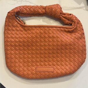 Melie Bianco Tangerine Woven Hobo Bag